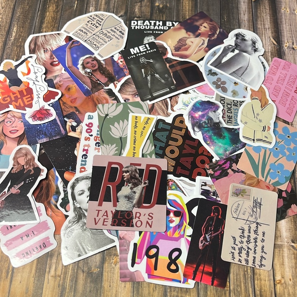 5for$10 Singer Taylor Swift Red Album 50Pc Stickers Waterbottle, Notebook, More